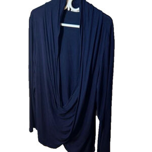 Ricki’s navy long sleeve wrap twist blouse  XXL